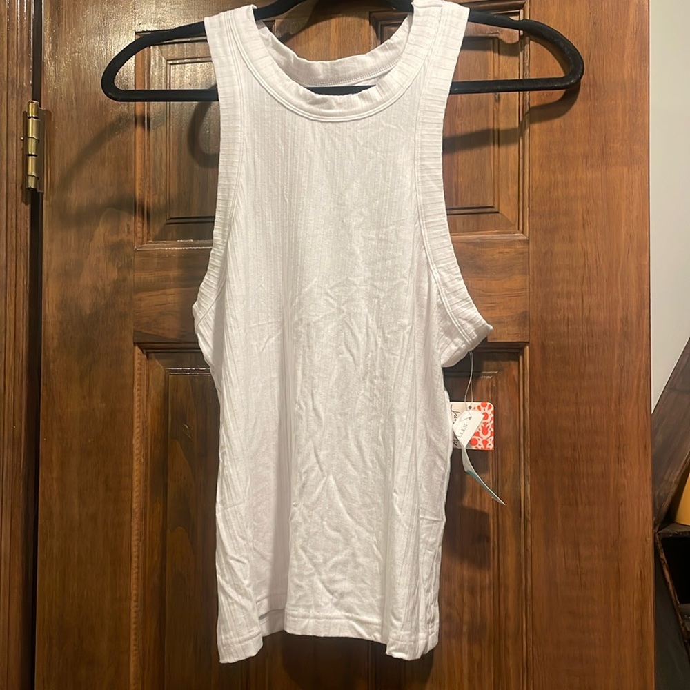 Free People Blissed Out Yoga Tank in White